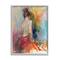 Stupell Industries Contemporary Female Pose Energetic Brush Strokes in Gray Frame Wall Art